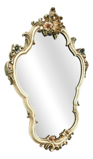 Vintage French Shabby Chic Ornate Wall Mirror