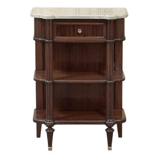 Petite Louis XVI Marble-Top Console in Mahogany For Sale
