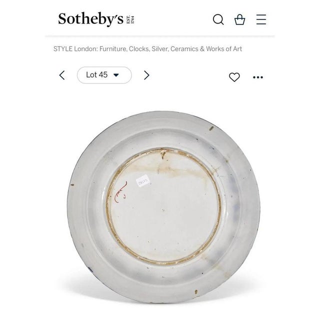 Delft Dish with Peacock Pattern from De Klaauw, 1760s For Sale - Image 9 of 11