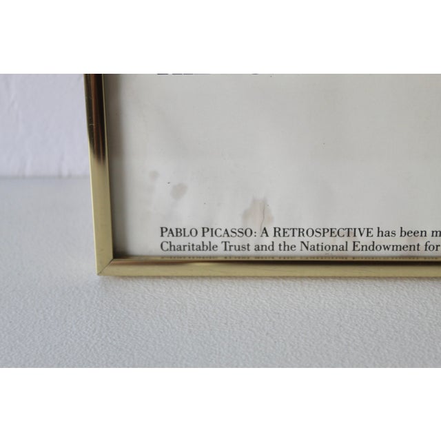 Pablo Picasso Retrospective 1980 Moma New York Vintage Framed Poster For Sale - Image 4 of 13