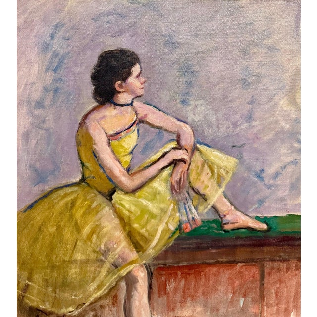 Post Impressionist Louis Kronberg, Post Impressionist Ballet Dancer Oil Painting Louis Kronberg French Ballerina For Sale - Image 3 of 9