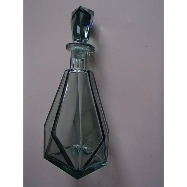 Art Deco Blue Green Carafe, 1930s For Sale - Image 9 of 10