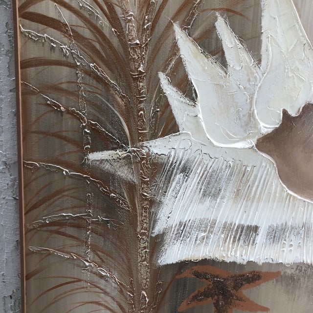 1980s Abstract Shell Painting by Lee Reynolds, Framed For Sale In Miami - Image 6 of 12