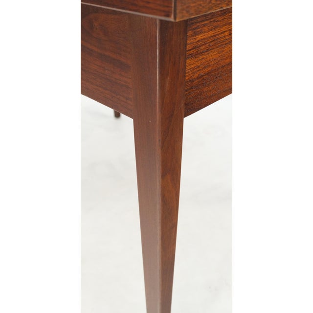 Knoll Risom One Drawer Oiled Walnut Tapered Legs End Side Table Stand Decor Mint For Sale - Image 12 of 16