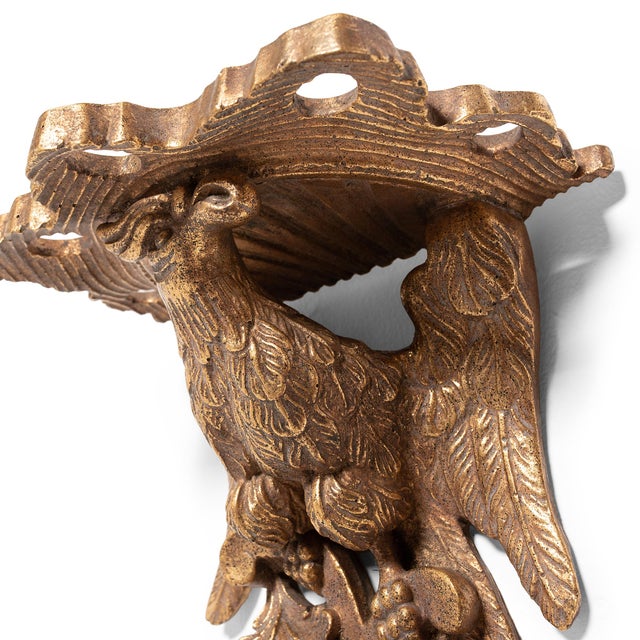 Pair of Vintage Gilt Chinoiserie Wall Brackets of Ho Ho Birds For Sale In Chicago - Image 6 of 7