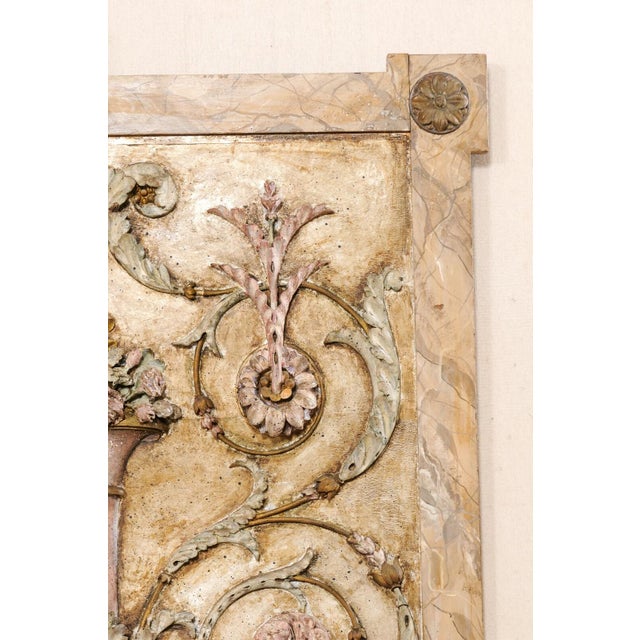 19th Century Neoclassical French Carved-Wood Plaque For Sale In Atlanta - Image 6 of 9