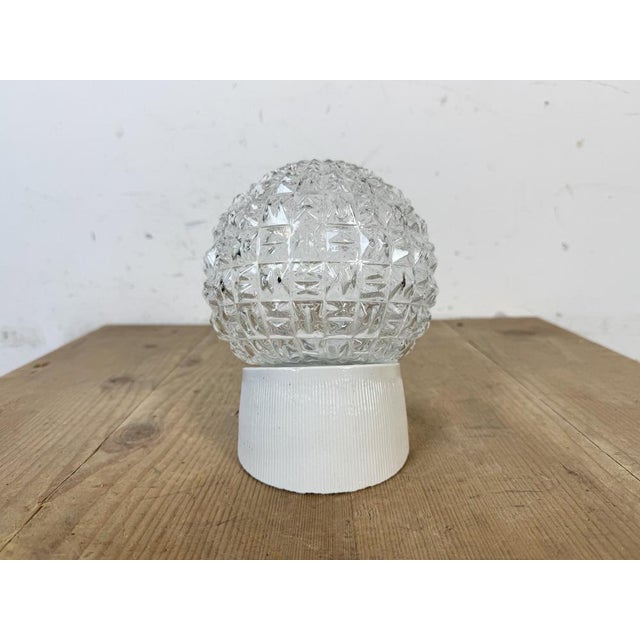 1970s Vintage White Porcelain Wall Light, 1970s For Sale - Image 5 of 12