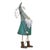 Kenneth Ludwig Chicago Iron Metal Standing Garden Gnome with Flower (Set of 2) For Sale - Image 4 of 5