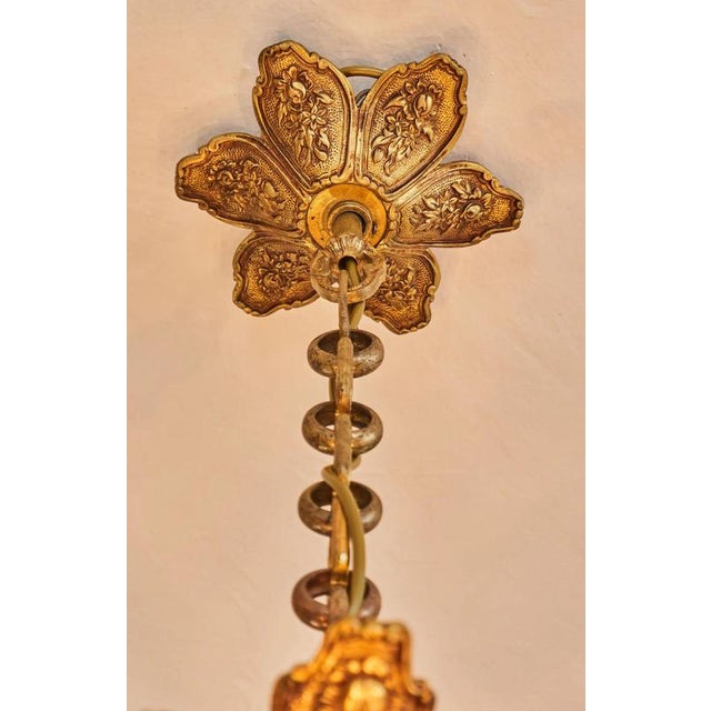 Historic Cast Eighteen Bulbs Chandelier from the Castle For Sale - Image 3 of 13