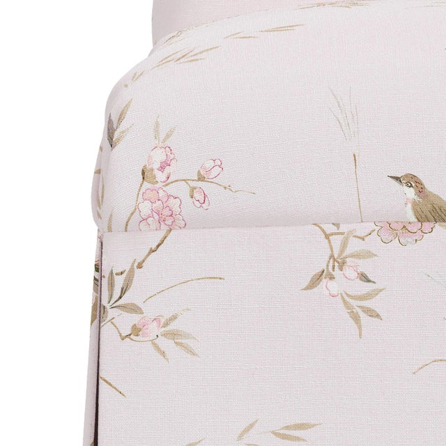 Not Yet Made - Made To Order Rachel Ashwell x Cloth & Co Slipcover Dining Chair in Pink Bird Chinoiserie For Sale - Image 5 of 7