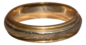 The Abbey Road: Vintage Signed Two-Tone 14 Karat Wedding Band