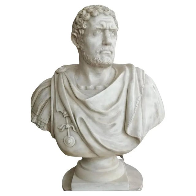 20th Century Marcus Aurelius Antoninus Sculpture in Caracalla Carrara Marble For Sale - Image 11 of 11