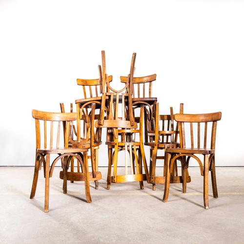 French Oak Bentwood Bistro Dining Chair from Baumann, 1950s For Sale - Image 11 of 11