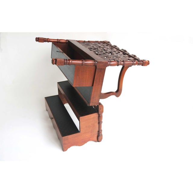 Antique French Gothic Revival Wood Hall Bench, 1880s For Sale - Image 12 of 18