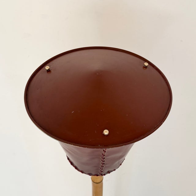 1950s Mid-Century Modern Italian Floor Lamp in Bamboo and Metal, 1950s For Sale - Image 5 of 9