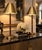 Mid-Century Modern Ralph Lauren Brass & Brown Leather Campaign Lamps — Pair For Sale - Image 3 of 4