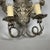 Cartagloria 2-Light Wall Lamp in Silver-Plated Wood, Early 1900s For Sale - Image 6 of 11
