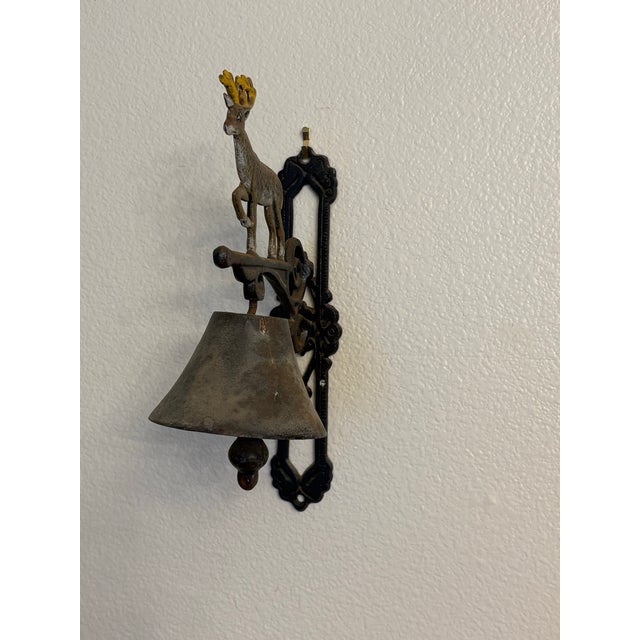 Farmhouse Stag Cast Iron Bell For Sale - Image 3 of 5