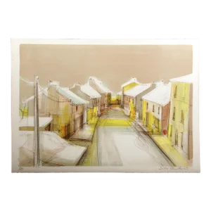 Vintage Sacha Chimkevitch "Ardenne Village" Signed and Numbered Lithograph