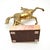 Gold Italian Artist, Horse Sculpture, 1970, Bronze on Marble Pedestal For Sale - Image 8 of 10
