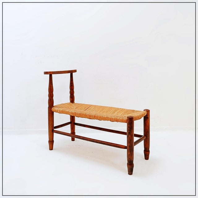 French Fireplace Bench in Fruitwood For Sale - Image 15 of 15