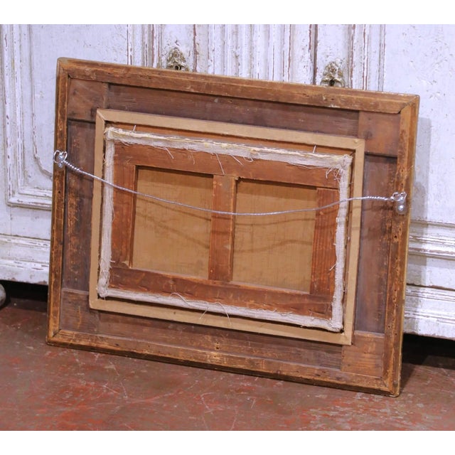 19th Century Equestrian Landscape Painting on Canvas by Lewis L. Shonborn For Sale - Image 10 of 10