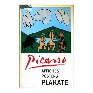1963 Pablo Picasso 'Werkverzeichnis der Plakate, Pablo Picasso Posters' Cubism Green & Blue Book