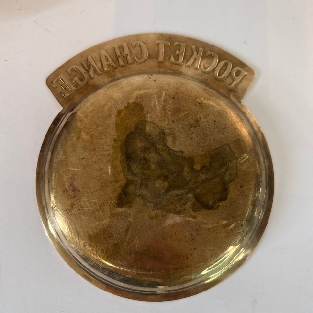 Brass catchall tray.