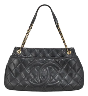Chanel Timeless Soft Shopper XL Tote Caviar Leather Black Gold-Tone Hardwear Bag