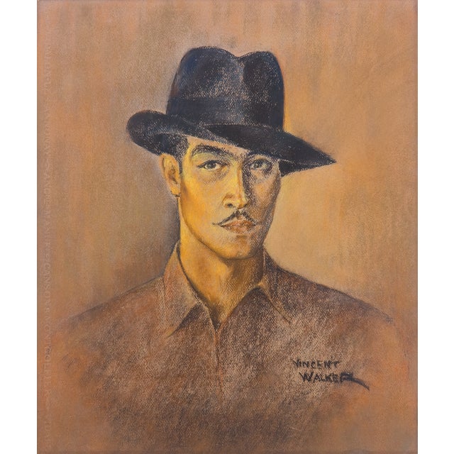 Self-Portrait of Dutchess County Art Association Co-Founder Vincent A. Walker - Vincent A. Walker, C. 1940s For Sale