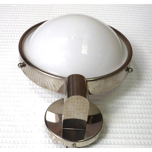 1970s Art Deco Wall Lamp in Brass and Opal Glass by Carl Witzmann, 1970s For Sale - Image 5 of 7