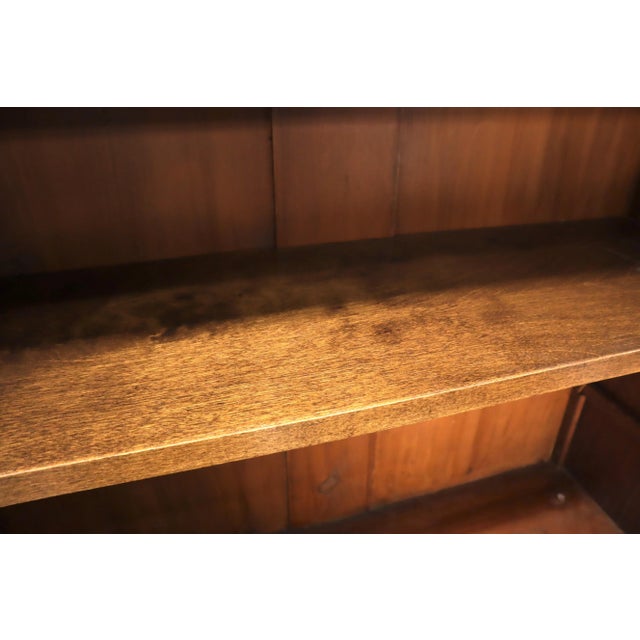 Tall Narrow English Turn of Century Mahogany Georgian Secretary Beveled Glass For Sale - Image 9 of 13
