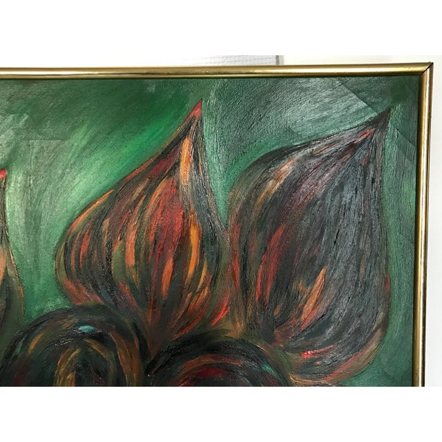 Wood Childhood Memories Original Abstract Oil Painting by Monique Nichols For Sale - Image 7 of 11