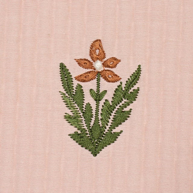 Contemporary SAMPLE - Schumacher Elmslie Embroidery Fabric In Petal For Sale - Image 3 of 5