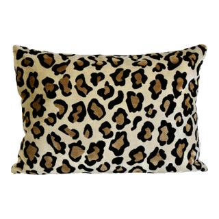 Leopard Velvet Lumbar Pillow For Sale