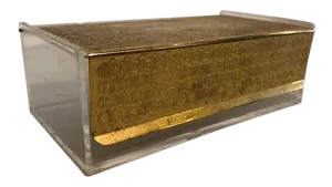 Mid-Century Wmf S-Collection Acrylic Box by Sigrid Kupetz Gold Plate