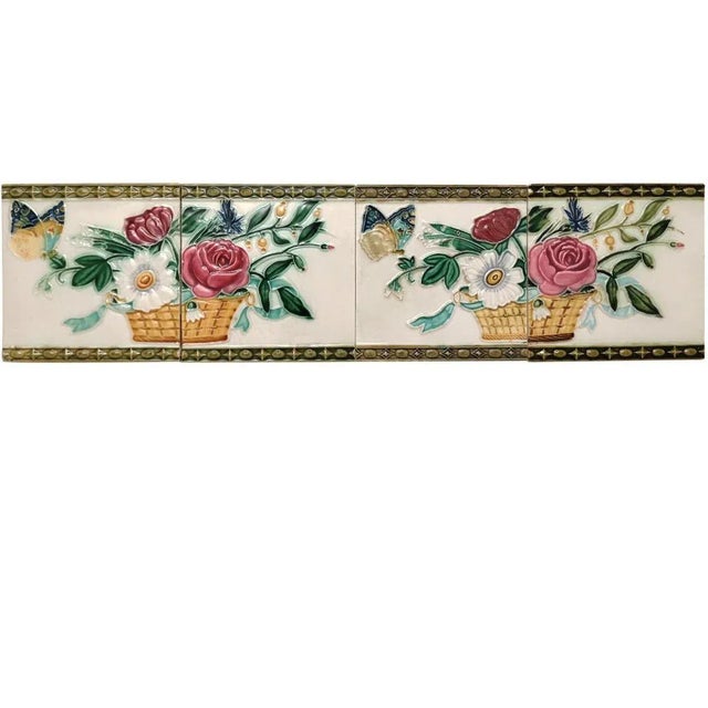 Beautiful wall tiles with an image of a butterfly and flower basket, trimmed with a beautiful edge. Manufactured around...