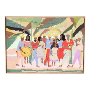 Needlepoint Wall Hanging With a Musical Theme