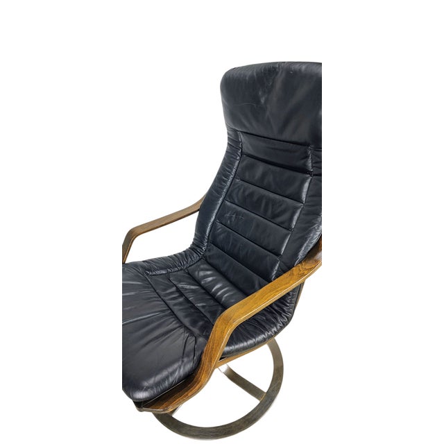 Scandinavian Swivel Lounge Chair from Göte Möbler, 1970s For Sale - Image 6 of 8