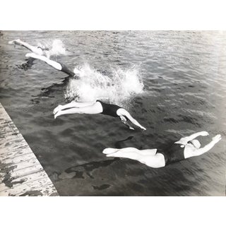 1960s Swedish Swimmers Black & White Photo For Sale