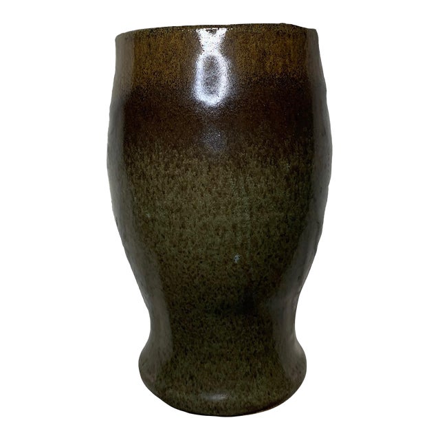 Vintage Rowe Pottery Stoneware Pint Glass Beer Drinking Tumbler For Sale