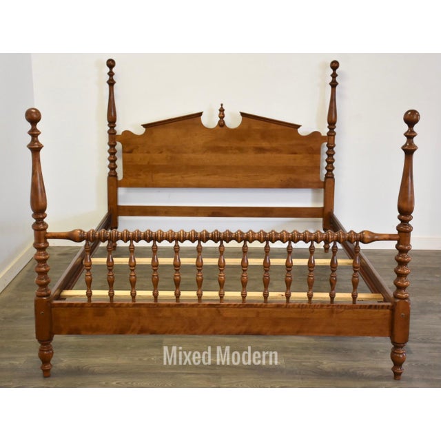 Ethan Allen Heirloom Solid Maple Queen Bed Chairish