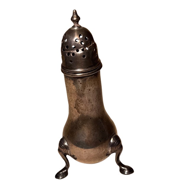 Vintage Fisher Sterling Silver Georgian Style Pepper Shaker / Caster For Sale