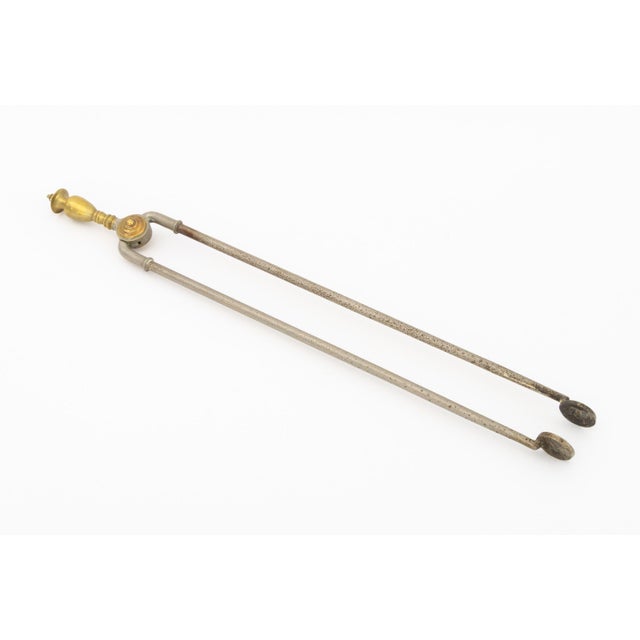 Art Deco Brass Fireplace Four-Piece Tools Set For Sale - Image 10 of 12