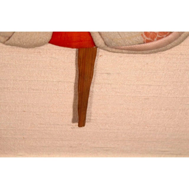 Antique Japanese Silk Brocade Oshie Art Geisha Puppet Dolls in Shadow Box Frame For Sale In Detroit - Image 6 of 12