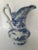 1980s Vintage Blue and White Asian Jug and Basin Set For Sale - Image 4 of 10