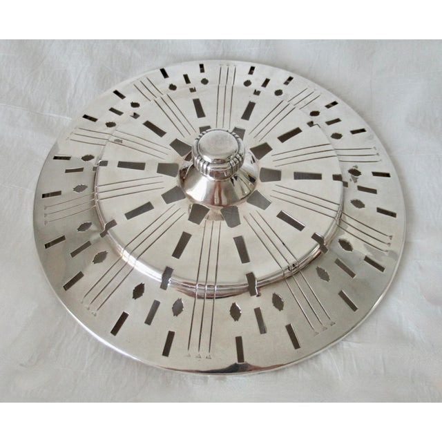 Vintage Art Deco Style, Bernard Rice's Son's Inc., Silver Plate Vegetable or Tureen Serving Bowl For Sale - Image 11 of 18