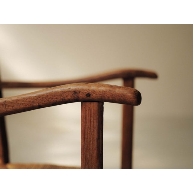 French Folk Armchair in Wood and Rush, Auvergne, 1900s For Sale - Image 14 of 17