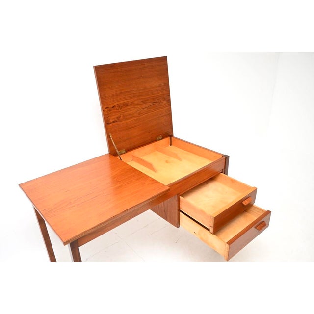 Mid-Century Modern Vintage Danish Teak Desk, 1960s For Sale - Image 3 of 12