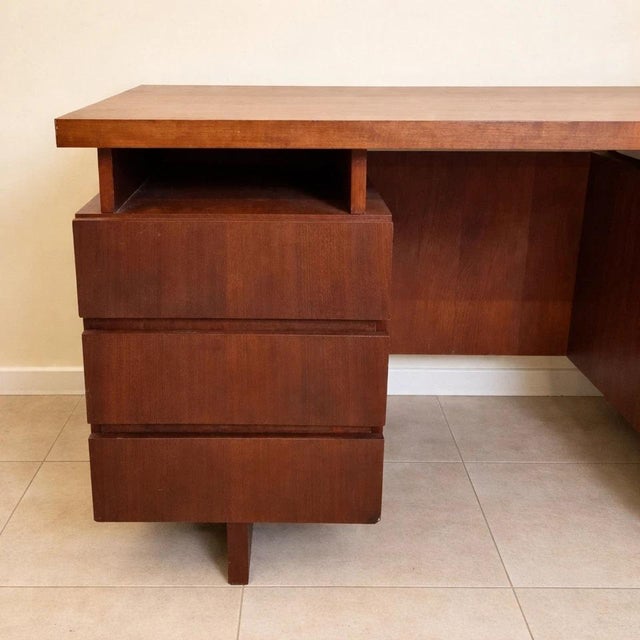 Scandinavian Teak Desk with Drawers, 1970s For Sale - Image 4 of 9